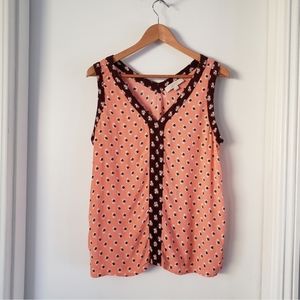 Printed Flowy Sleeveless Top Size M
